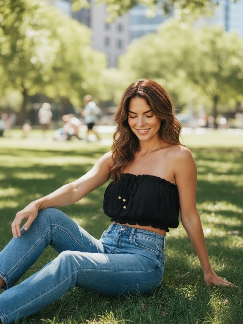 Free People Lupine Bubble Bandeau Top